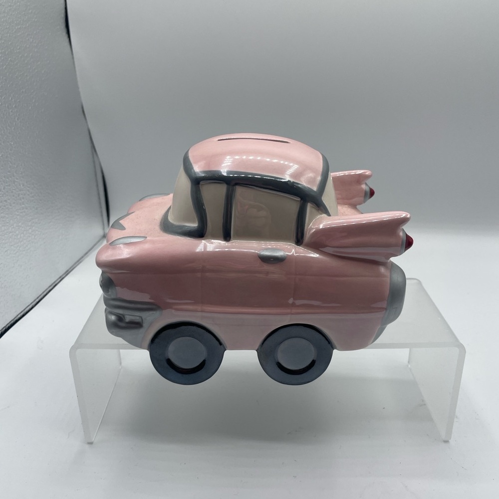 Mary Kay retired pink ceramic Cadillac bank collectible